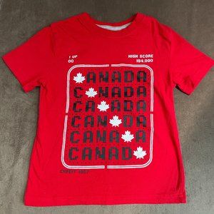 Canada Day Gamer Kids George T-shirt Size XS 4-5  (SKU: 60B)